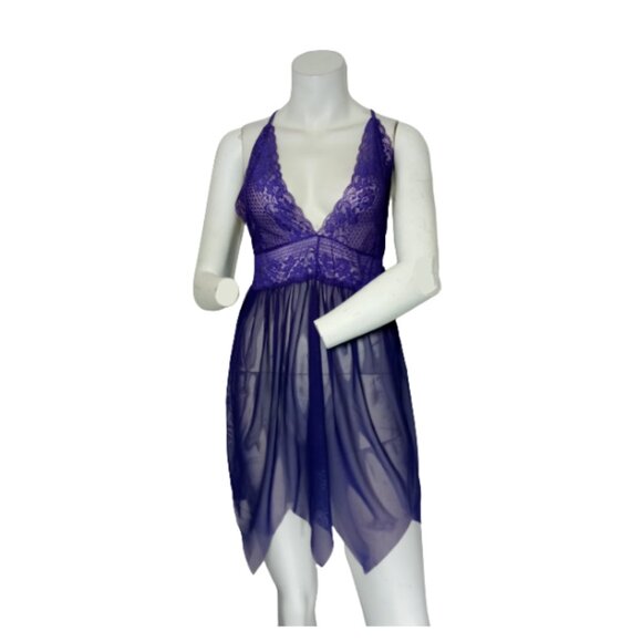 Purple Lingerie Teddy (No Panty) – 65% Cotton, 35% Polyester - Picture 1 of 1